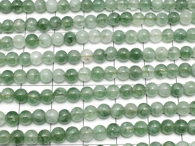 Green color Jade Round 4mm 1strand beads (aprx.15inch/36cm)