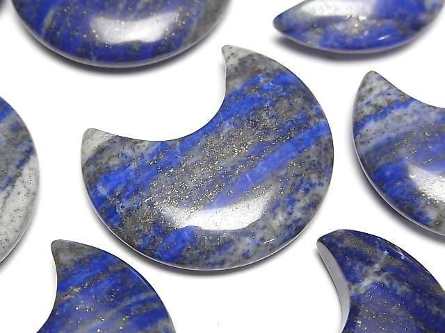 Lapislazuli AA Mondmotiv 32x28mm 2 Stück