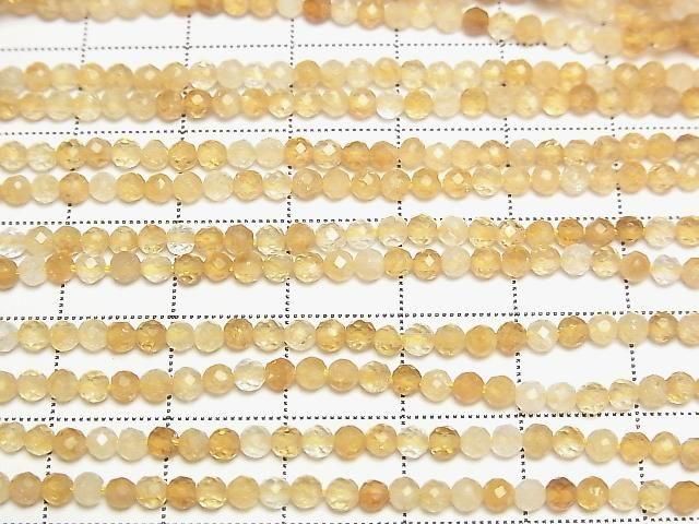 Haute qualité ! Citrine AA+ facettée ronde 3mm 1fil de perles (environ 15 pouces/37cm)