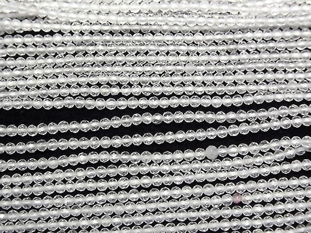 Hochwertig! 2Stk $5.79! Kristall AA++ facettierte runde 2mm 1Strang Perlen (ca. 15 Zoll/37 cm)