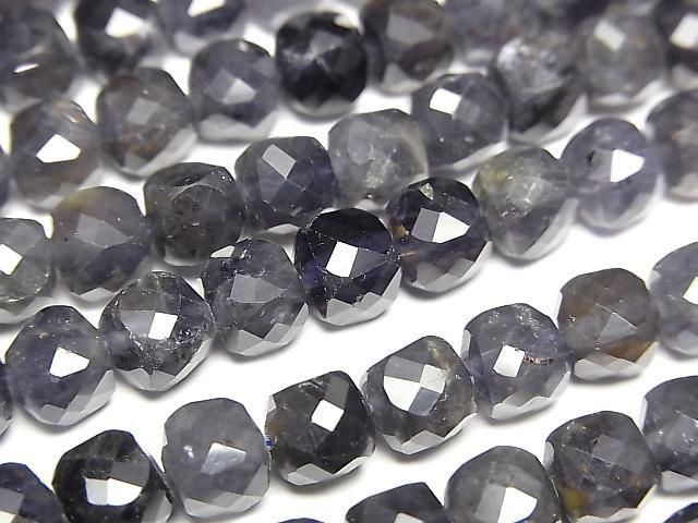 Hochwertig! Iolith AA+ Würfelform 6x6x6mm halb oder 1Strang Perlen (ca. 15 Zoll/37 cm)