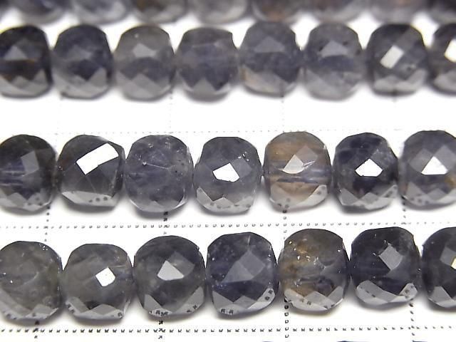 Hochwertig! Iolith AA+ Würfelform 6x6x6mm halb oder 1Strang Perlen (ca. 15 Zoll/37 cm)