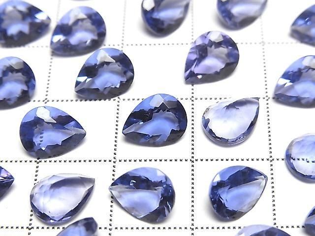 Hochwertig! Farbwechselnde Fluorit AAA lose Steine Birnenform facettiert 9x7mm 1Stück