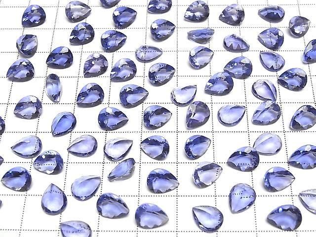 Hochwertig! Farbwechselnde Fluorit AAA lose Steine Birnenform facettiert 9x7mm 1Stück