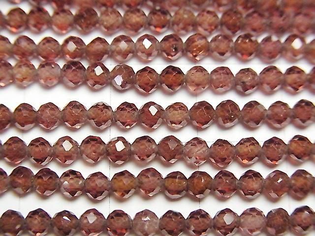 Hochwertig! Champagnergranat AAA- facettierte runde 3mm 1Strang Perlen (ca. 15 Zoll/37 cm)