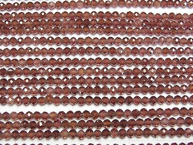 Hochwertig! Champagnergranat AAA- facettierte runde 3mm 1Strang Perlen (ca. 15 Zoll/37 cm)