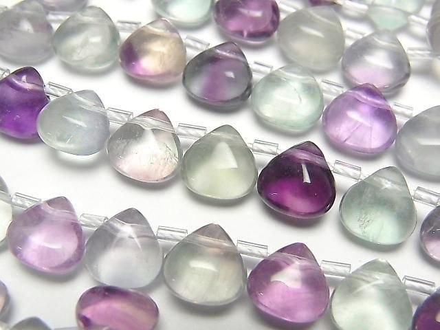 Multicolor Fluorit AA+ Kastanie (glatt) 8x8mm 1Strang Perlen (ca. 7 Zoll/18 cm)