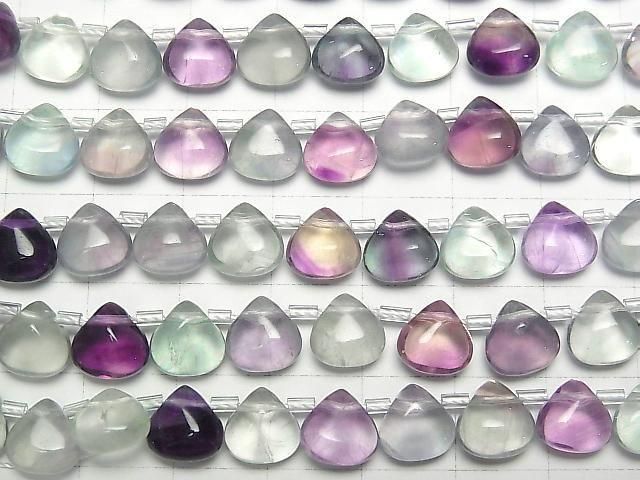 Multicolor Fluorit AA+ Kastanie (glatt) 8x8mm 1Strang Perlen (ca. 7 Zoll/18 cm)