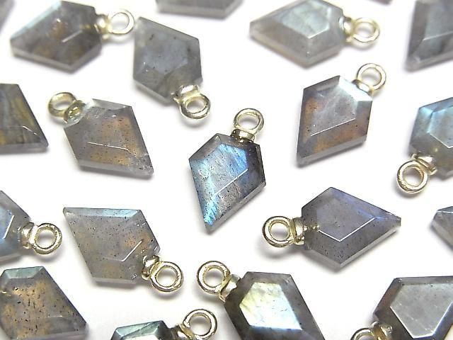 Labradorit Pfeilspitze 9x7mm Charm (2Stk)