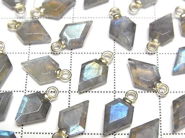 Labradorit Pfeilspitze 9x7mm Charm (2Stk)