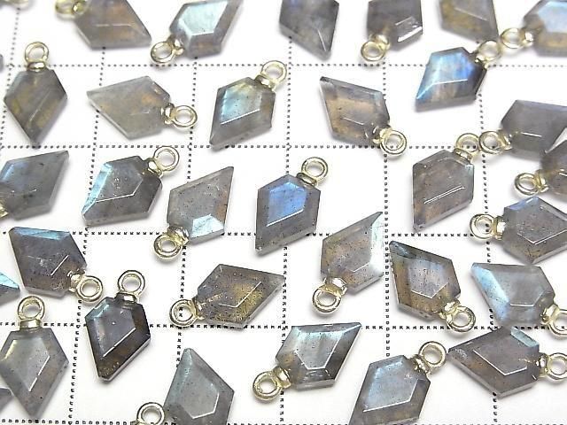 Labradorit Pfeilspitze 9x7mm Charm (2Stk)