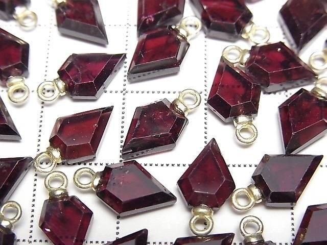 Granat Pfeilspitze 9x7mm Charm (2 Stück)