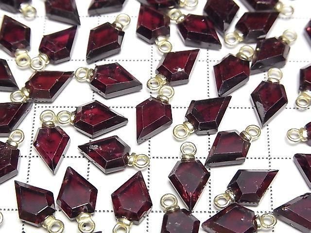 Granat Pfeilspitze 9x7mm Charm (2 Stück)