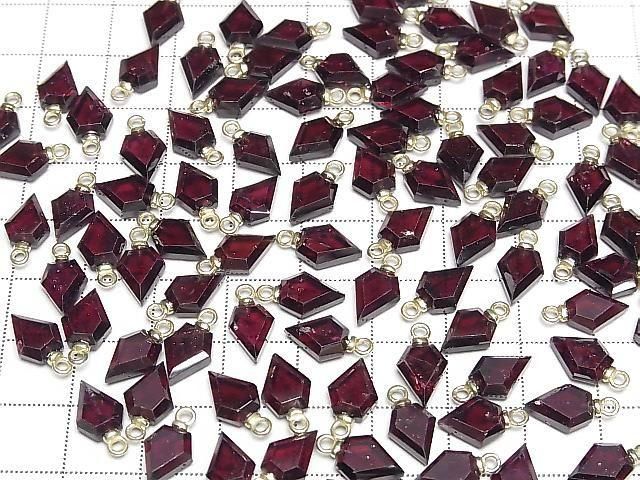 Granat Pfeilspitze 9x7mm Charm (2 Stück)