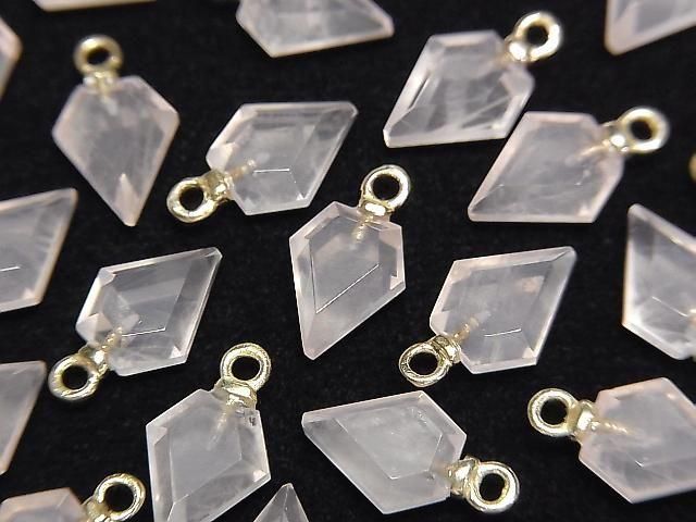 Rosenquarz Pfeilspitze 9x7mm Charm (2 Stück)