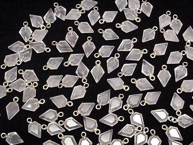 Rosenquarz Pfeilspitze 9x7mm Charm (2 Stück)