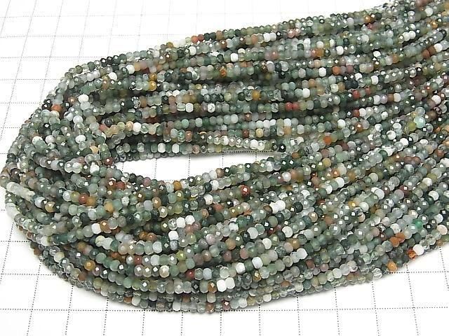 Hochwertig! Blutstein Facettierte Knopf Rondelle 3x3x2.5mm 1 Strang Perlen (ca. 15 Zoll/36 cm)
