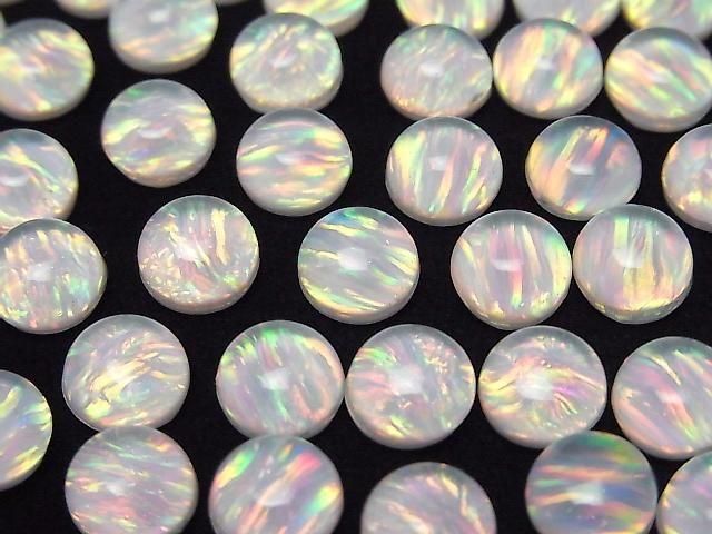 Kyoto Opal x Kristall AAA Runde Cabochon 8x8mm 2 Stück