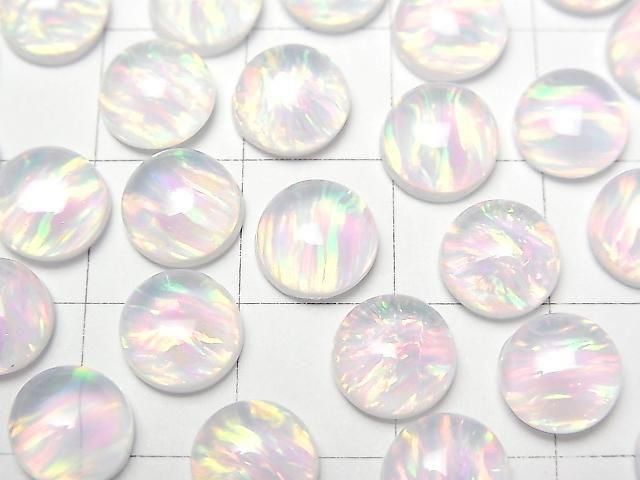 Kyoto Opal x Kristall AAA Runde Cabochon 8x8mm 2 Stück