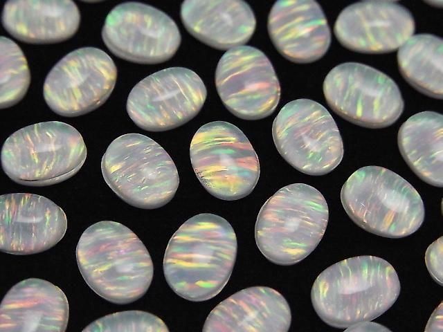 Kyoto Opal x Kristall AAA Oval Cabochon 8x6mm 2 Stück