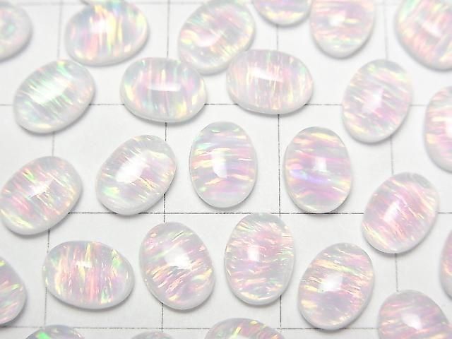 Kyoto Opal x Kristall AAA Oval Cabochon 8x6mm 2 Stück