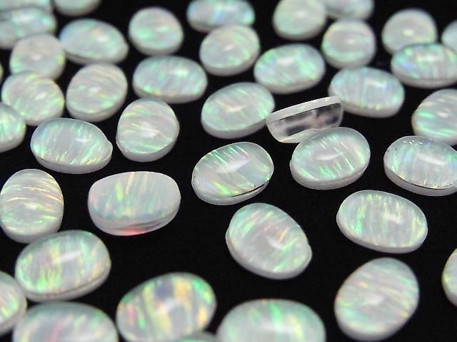 Kyoto Opal x Kristall AAA Oval Cabochon 8x6mm 2 Stück