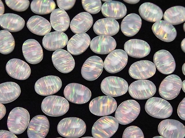 Kyoto Opal x Kristall AAA Oval Cabochon 8x6mm 2 Stück