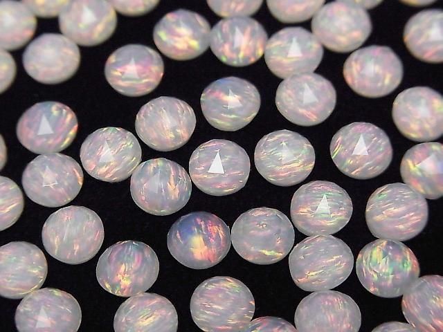 Kyoto Opal x Kristall AAA Runde Rose Cut 6x6mm 2 Stück