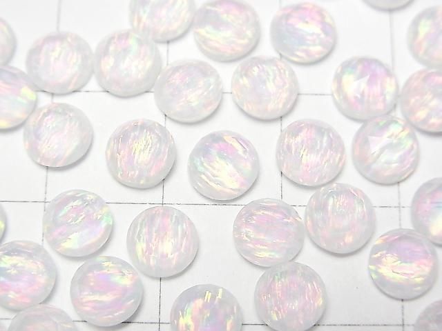 Kyoto Opal x Kristall AAA Runde Rose Cut 6x6mm 2 Stück
