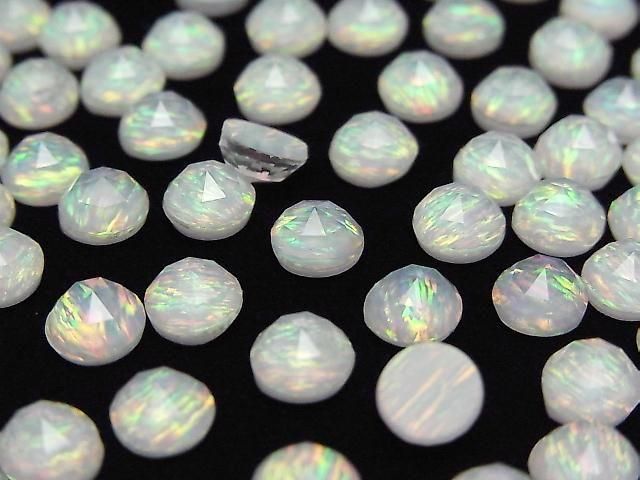 Kyoto Opal x Kristall AAA Runde Rose Cut 6x6mm 2 Stück