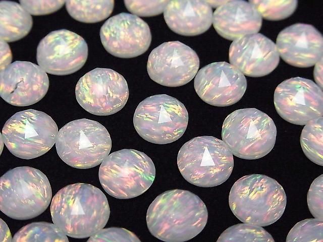 Kyoto Opal x Kristall AAA Runde Rose Cut 8x8mm 2 Stück