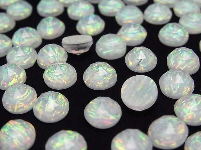 Kyoto Opal x Kristall AAA Runde Rose Cut 8x8mm 2 Stück