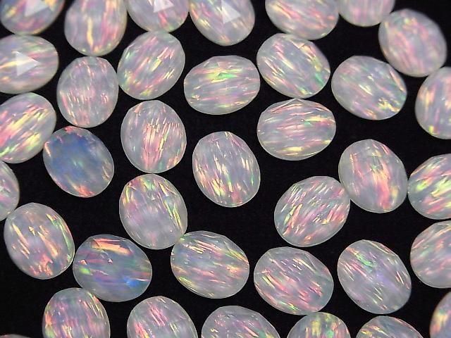 Kyoto Opal x Kristall AAA Oval Rose Cut 10x8mm 1 Stück