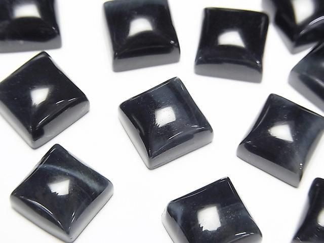 Natürliche Farbe Blau Tigerauge AA++ Quadratischer Cabochon 10x10mm (2 Stück)