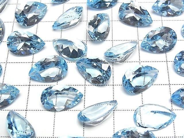 Hochwertiger Schweizer Blauer Topas AAA Lose Stein Birnenform Facettiert 15x10mm 1Stück