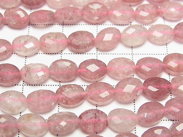 Hochwertig! Rosa Epidot AA Facettiert Oval 8x6mm 1Strang Perlen (ca. 15 Zoll/36 cm)