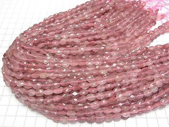 Hochwertig! Rosa Epidot AA Facettiert Oval 8x6mm 1Strang Perlen (ca. 15 Zoll/36 cm)