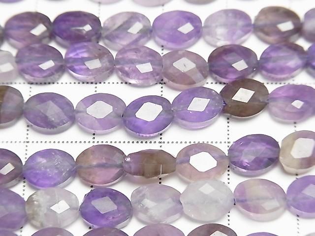 Hochwertig! Gemischter Amethyst AA Facettiert Oval 8x6mm 1Strang Perlen (ca. 15 Zoll/36 cm)