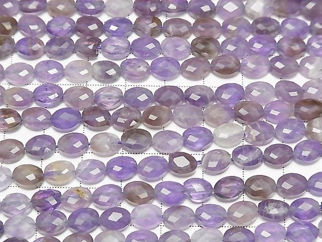 Hochwertig! Gemischter Amethyst AA Facettiert Oval 8x6mm 1Strang Perlen (ca. 15 Zoll/36 cm)