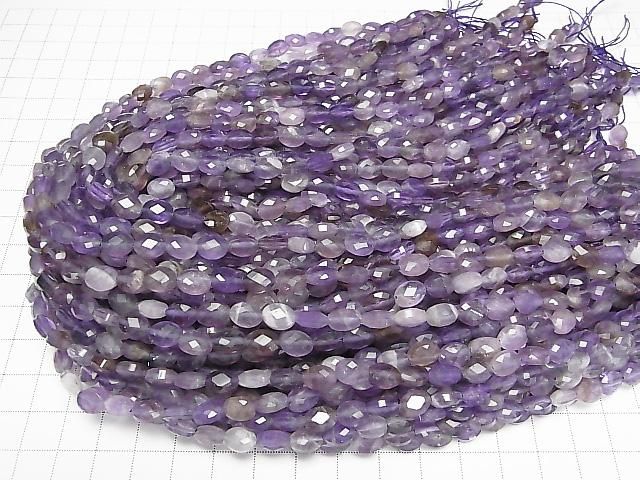 Hochwertig! Gemischter Amethyst AA Facettiert Oval 8x6mm 1Strang Perlen (ca. 15 Zoll/36 cm)