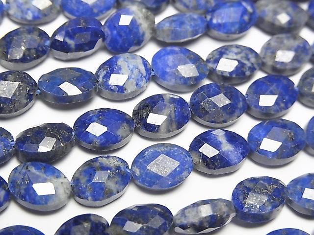 Hochwertig! Lapislazuli AA Facettiert Oval 8x6mm 1Strang Perlen (ca. 15 Zoll/36 cm)