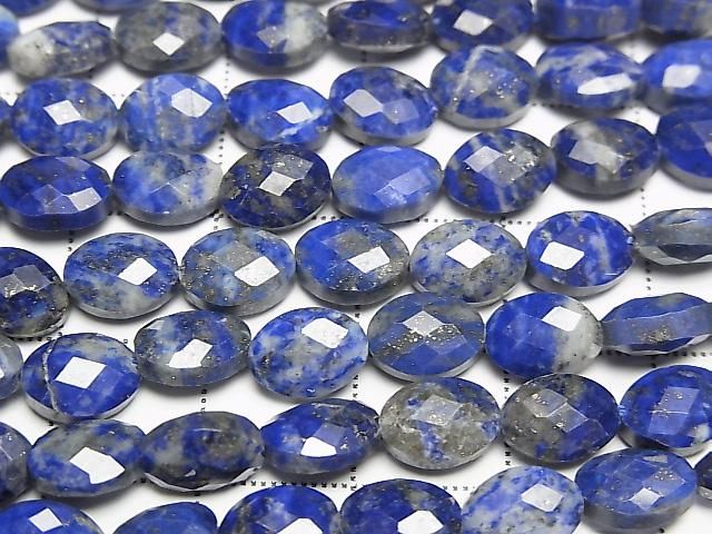 Hochwertig! Lapislazuli AA Facettiert Oval 8x6mm 1Strang Perlen (ca. 15 Zoll/36 cm)