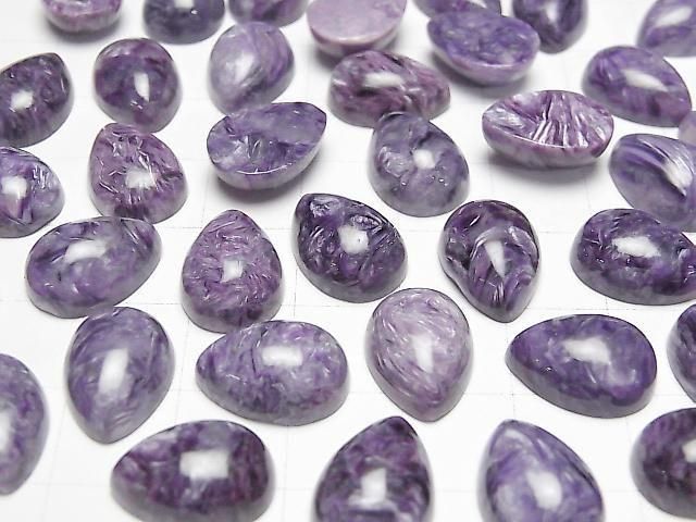 Charoit AAA- Tropfenform Cabochon 14x10mm 2Stück