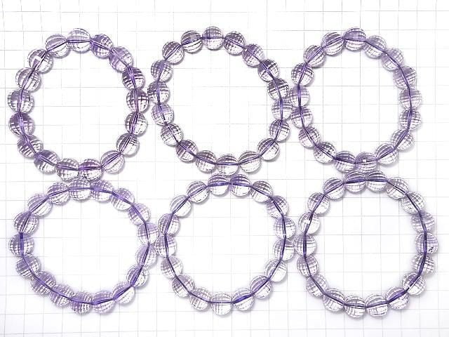Hochwertiger Rosenamethyst AAA-Spiegel Rundschliff Armband
