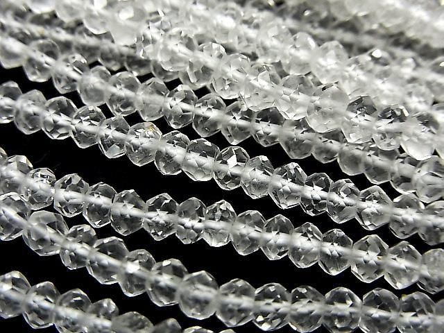 Crystal AAA-Faceted Button Rondelle 1-strand beads (approx. 13 inches/32 cm)