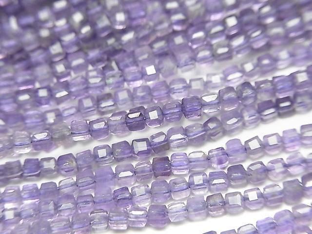 Hochwertig! Hellfarbiger Amethyst AA+ Würfelform 2x2x2mm 1Strang Perlen (ca. 15 Zoll/37 cm)