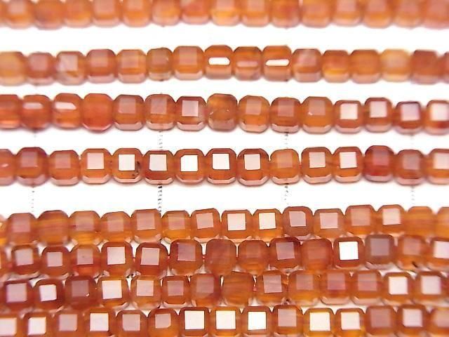Hochwertig! Karneol AAA Würfelform 2x2x2mm 1Strang Perlen (ca. 15 Zoll/37 cm)