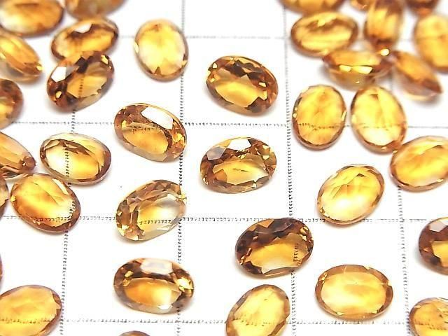 Hochwertiger Madeira Citrin AAA Lose Stein Oval Facettiert 7x5mm 3Stück