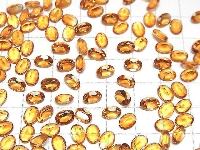 Hochwertiger Madeira Citrin AAA Lose Stein Oval Facettiert 7x5mm 3Stück