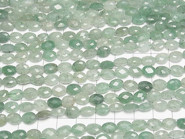Hochwertig! Grüner Aventurin facettierte ovale 8x6mm 1strang Perlen (ca. 15 Zoll/36 cm)